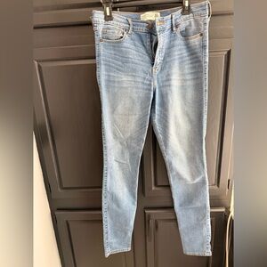 Abercrombie & Fitch Light Blue Super Skinny High Rise Jeans